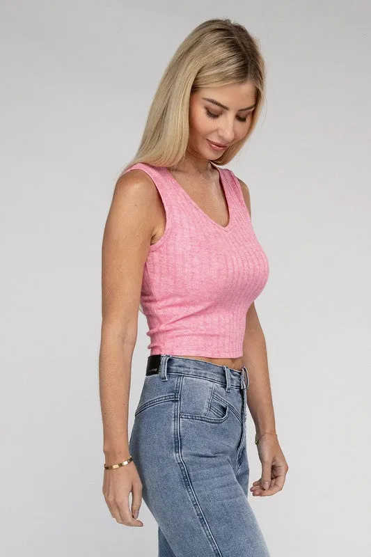 Zenana Closed Door Crop Tank