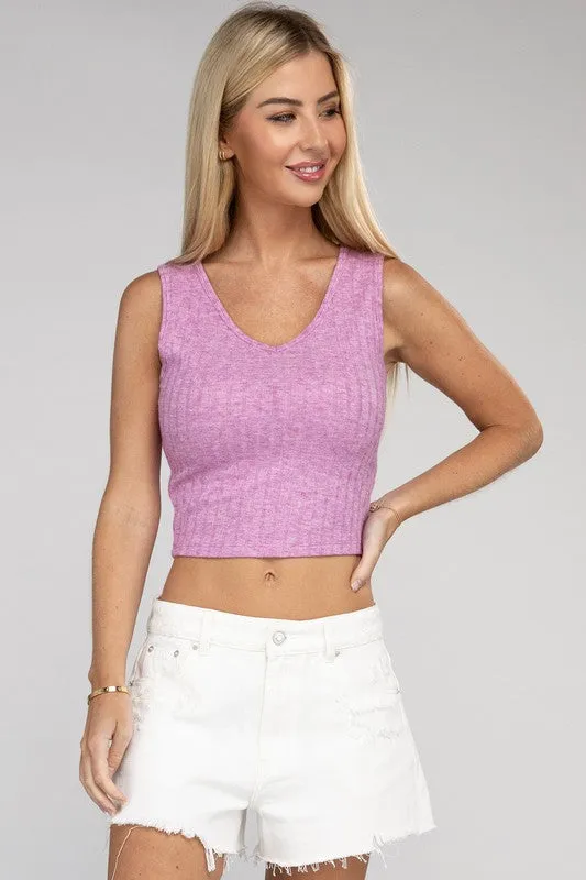 Zenana Closed Door Crop Tank